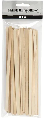 Produktbild von Eisstiele, L 19 cm, B 6 mm, Natur, 30 Stk/ 1 Pck [HOB-563041]