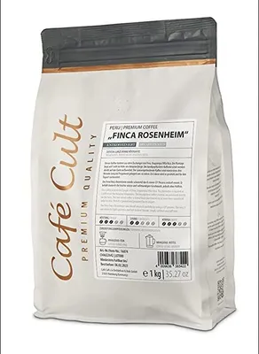 Produktbild von teemando® Peru Finca Rosenheim Decaf in 1 kg Tüte, ganze Bohne entkoffeiniert