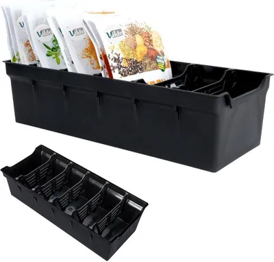 Produktbild von Vilde kuchynský organizér na korenie úložný box na vrecká s korením čierny 30x13x8 cm