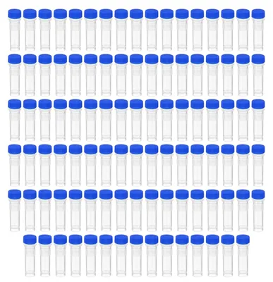 100 Stück 1,5 ml Reagenzgläser mit Deckel, transparent