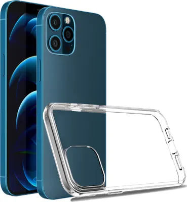 Produktbild von Handyhülle für iPhone 12 Pro Max Stoßfest passgenau Transparent Schutz Hülle aus Silikon/TPU