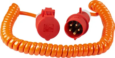 Produktbild von as-Schwabe CEE-Spiralkabel 1-5m 400V 16A 5G1,5 Verlängerungskabel Orange IP44