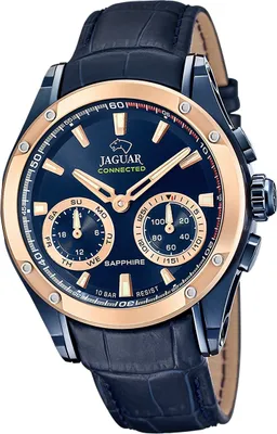Produktbild von Jaguar Leder Herren Uhr Multifunktion Sport Elegant blau Connected D2UJ960/1