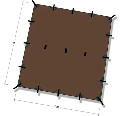 Produktbild von DD Hammocks DD Tarp 4 x 4 coyote braun Regendach Zubehör