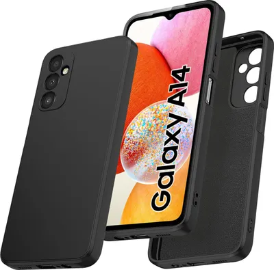 Produktbild von Galaxy A14 Hülle, Slim Liquid Silikon Gel Gummi Stoßfest Schutzhülle für Samsung Galaxy A14 5G /A14 4G Schwarz