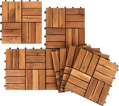 Obrázok produktu pre TolleTour Wood Tiles 33 dlaždíc terasové dlaždice 3㎡ Akáciová dlažba 30x30cm terasa a balkón na podlahu terasové dlaždice odolné voči poveternostným vplyvom