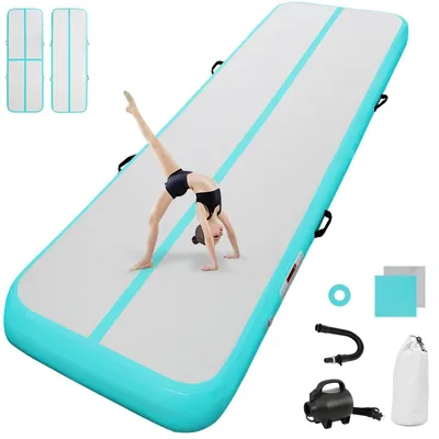Obrázek produktu pro Gymnastická podložka s elektrickou vzduchovou pumpou, výška 20 cm, délka 3 metry, vhodná pro trénink a jógu