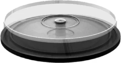 Produktbild von MediaRange Spindel für 10 Dics tranparent mit schwarzem Bode