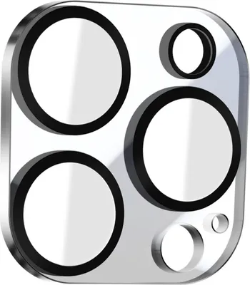 Obrázok produktu pre 9H sklenená fólia na fotoaparát pre iPhone 15 Pro a 15 Pro Max Enkay Edge Black