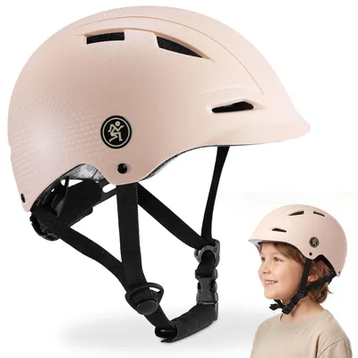 Immagine prodotto di Casco da bicicletta e monopattino per bambini e ragazzi HyperMotion, taglia M (48-58 cm), colore beige