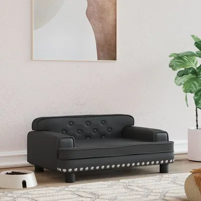 Immagine prodotto di The Living Store Letto per cani nero 70x45x30 cm Similcuoio