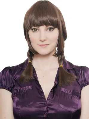 Produktbild von WIG ME UP Perücke Zöpfe Strähnen Cosplay Braun 3444-8