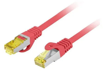 Produktbild von Lanberg PCF6A-10CU, 0,25 m, Cat6a, S/FTP (S-STP), RJ-45, RJ-45, Rot