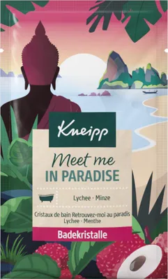 Zdjęcie produktu dla Kneipp Meet me IN PARADISE Kryształki do kąpieli Liczi i mięta 60 g