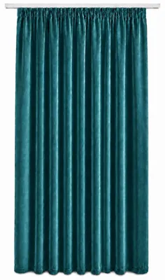 Produktbild von Vorhang Petrol Kräuselband Verdunkelung 140x245 cm Samt weich blickdicht Gardine