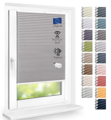 Produktbild von Thermo Wabenplissee Hitzeschutz, ohne Bohren, Grau, 110x130