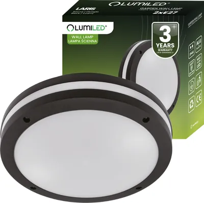 Produktbild von LUMILED Venkovní nástěnné svítidlo nástěnné svítidlo venkovní svítidlo chodbové svítidlo terasa IP44 kulatý hliník 230V E27 max 12W