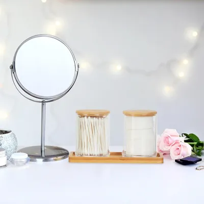 Obrázek produktu pro Bambusová úložná sada s podnosem a víkem, 2 přihrádky