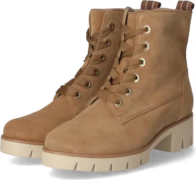 Image de Bottines à lacets Gabor pour femme, en daim marron, taille : 4½