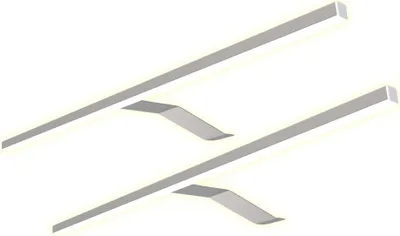 Produktbild von kalb | LED Aufbauleuchte Edelstahl warm neutral für Schranklicht Beleuchtung verchromt 2er Set warmweiß