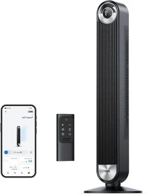 Produktbild von Standventilator – Raumkühlung – Leiser Betrieb – 106 cm – Schwarz