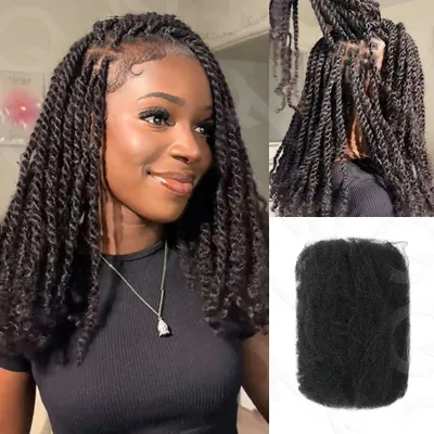 Imagen del producto de Cabello afro rizado en grandes cantidades para extensiones de rastas