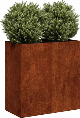 Image de vidaXL Bac à plantes rouillé 80x40x80 cm Acier résistant aux intempéries