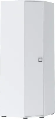 Produktbild von Drehtürenschrank / Eckkleiderschrank 20, Farbe: Weiß - Abmessungen: 236 x 86 x 86 cm (H x B x T)