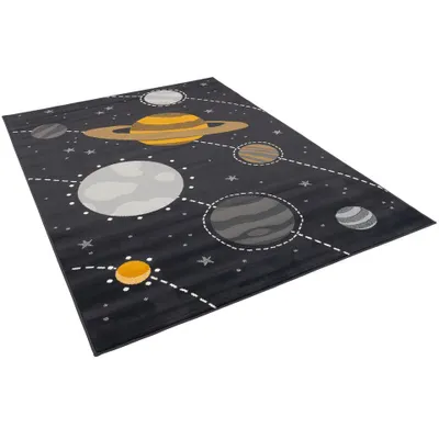 Produktbild von Kinder und Jugend Teppiche mit Tier- und Sternmotiven, Größe:140x200 cm, Design:Planeten