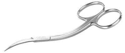 Produktbild von Edelstahlschere – doppelt gebogen und scharf – mit feiner Spitze – Ideale Bastelschere, 11,5 cm