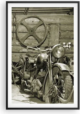 Produktbild von Gerahmtes Poster - Schwarzer Rahmen - Werkstatt Motor - 61x91,5 cm - Wand Bild - Wanddeko - Wandbilder - Kunstposter - Wandposter - Bilderrahmen - Bilder - Kunstdruck - Wandbild - P2BPA61x91-3519