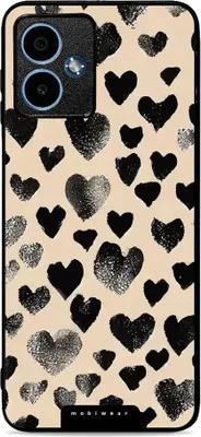 Produktbild von Handyhülle für Motorola Moto G14, Mobiwear Glossy Case, Beige Liebe