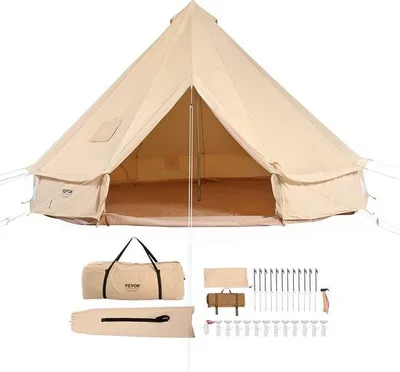 Produktbild von Zelt 5x3m mit PVC-Boden und 8 Fenstern für 8 Personen