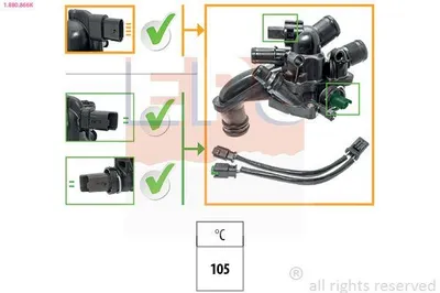 Produktbild von EPS 1.880.866K Thermostat, Kühlmittel 1.880.866K