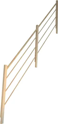 Obrázek produktu pro Schodišťové zábradlí model 2000/3000-smrkové dřevo-dřevěný design-pravý