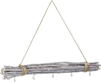Produktbild von Dekozweige 50 cm Holz Fensterhänger mit 5 Haken braun natur Deko Landhaus Zweig