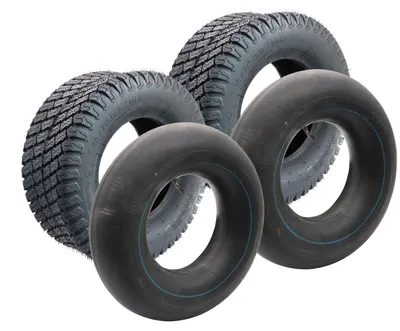 Produktbild von 2x Reifen 16x7.50-8 tubeless inkl. Schläuche mit abgebogenem Winkelventil TR87