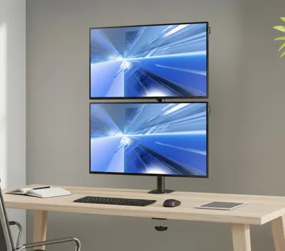 Produktbild von VDD – Monitorarm – Monitorhalterung – Monitorhalterung für 2 Bildschirme – vertikal