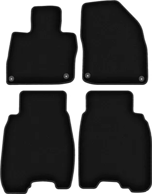 Image de Tapis de sol velours sur-mesure pour Honda Civic VIII (UFO) (2006-2012, à hayon) noir, jeu 4 pièces, fixations