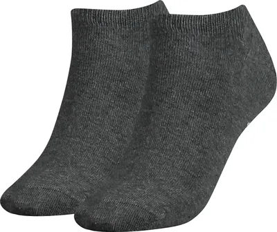 Produktbild von Tommy Hilfiger damessokken Sneaker (2-pack), korte enkelsok katoen, grijs melange