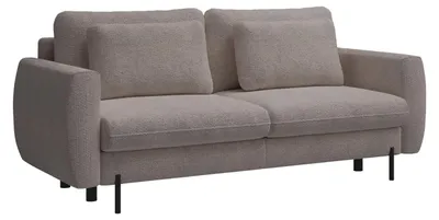 Produktbild von Selsey RANE - Sofa mit Schlaffunktion und wasserabweisendem Chenille-Bezug, beige