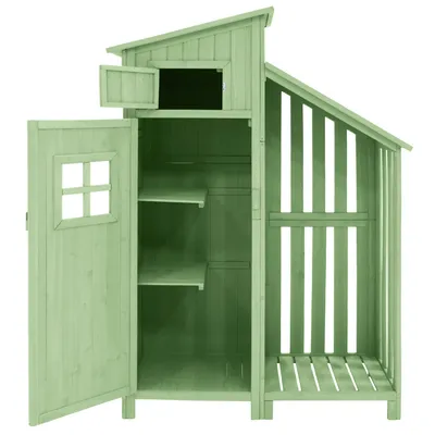 Produktbild von Geräteschrank Gartenmöbel Werkzeughaus Tannenholz Wetterfest umweltfreundlich Außenbox Outdoor Aufbewahrungsschuppen Gartenhaus für Gärten Terrassen