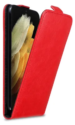 Produktbild von Cadorabo Hülle für Samsung Galaxy S22 ULTRA Schutz Hülle in Rot Flip Etui Handyhülle Case Cover