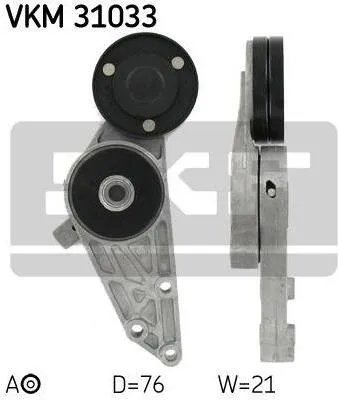 Produktbild von SKF Spannrolle für Keilrippenriemen für Audi Skoda Superb VW Passat