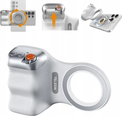 Immagine prodotto di Supporto magnetico Grip MagSafe Telecomando Bluetooth per iPhone / P5-MP-001WH