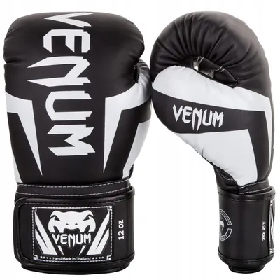 Produktbild von Venum Elite Boxing Gloves Black White Gewicht 14 oz