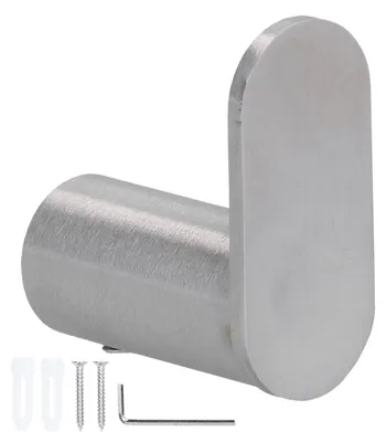 Handtuchhaken aus Edelstahl, Wandmontage, gebürstet, Silber
