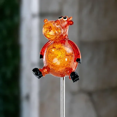 Imagen del producto de EGLO SOLAR, Iluminación exterior tipo farola, color naranja, material: plástico, ideal para jardín, 1 bombilla, 0,12 W
