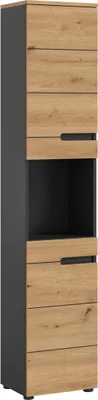 Produktbild von Hochschrank Canu | Artisan Eiche / Basalt grau