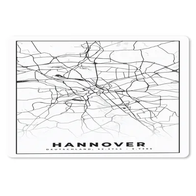 Produktbild von MuchoWow® Mauspad Mousepad Hannover - Karte - Stadtplan - Karte 27x18 cm - Mousepads - Maus Mat - Pad - Mausunterlage - Büroartikel - Desk Matten